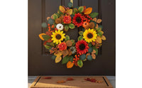 Thanksgiving Wreath Pumpkin Decoration Harvest Wreath Foliage Garland Design