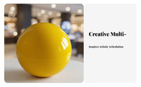 Yellow Mirror sphere Shiny Finish Hanging decoration bright Color for Shopping Mall