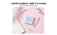 112 Pieces Gradient Sticky Note Set Translucent Paper Notes Multi-Paper Note Organizer for Scrapbookers, Teenagers, School, Office
