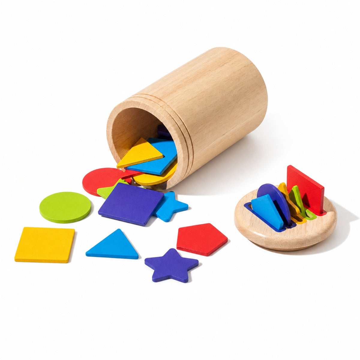 Sorting Cylinder with Drawstring Bag Child-Centered Shape-Sorting Toy Shape Sorter Educational Early Learning for Toddlers