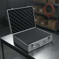 Multi-Purpose Aluminum Carrying Case Lockable Latches Aluminum Briefcase Portable for Professionals, Technicians, Travel, Job Site