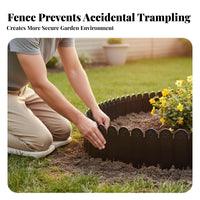 Decorative Flower Bed Fence Easy Assembly Flower Bed Edging Connecting Landscape Panels Sturdy and Long-Lasting Gardening