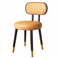 Modern Minimalist Design Upholstered Low-Back Chair Sturdy Frame Household Furniture Soft and Comfortable Accent Seat Long-Lasting Build for Small Apartment Dwellers, Homeowners, Office Workers, Mahjong Room, Kitchen, Bedroom