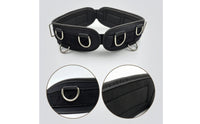 Padded Waist Training Belt Supportive Resistance Belt with D-Rings Long-Lasting Multifunctional for Runners, Gym