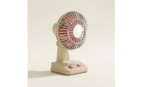 Rechargeable Fan with Vintage Grille Retro Desktop Fan with Control Dial Compact for Bedroom, Dorm Room, Nightstand