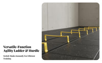Versatile 2 in 1 Agility Ladder Hurdles Portable Agility Ladder and Hurdle Set Lightweight Coordination Training Hurdles Long-Lasting for Basketball Players, Athletes, Coaches, Outdoor, Sports Field, Gym