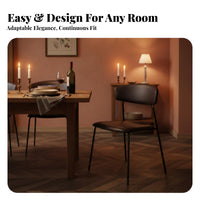 Urban and design Upholstered Metal Frame Chair Nordic Look Upholstered Side Chair Retro Design Seating Furniture Padded Seat for Restaurant Owners, Office Workers, Interior Designers, Dining Room, Cafe, Kitchen