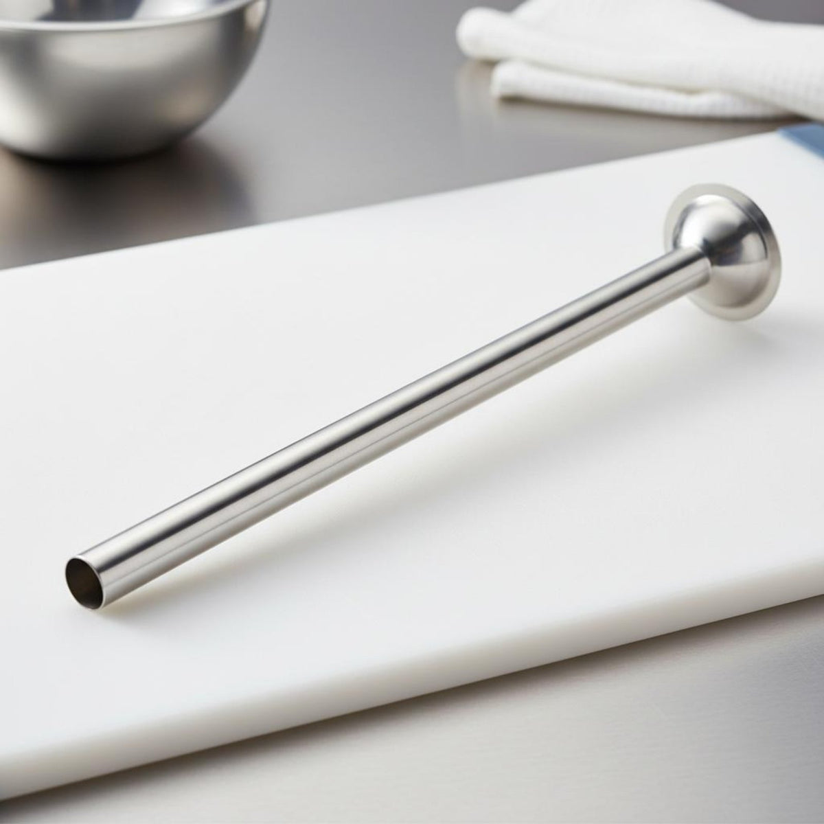 Stainless Steel Sausage Stuffer Tube Long-Lasting for Butcher Shops, Butchers