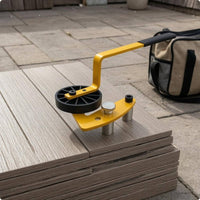 Curved Touch Surface Deck Board Straightener Clamp Style Deck Board Straightening Tool Wheel Base Steel