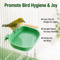 Detachable Birdbath, Easy to Clean Outdoor Water Feature Cup with Perch, Weather-Resistant Synthetic Material Attracts Birds