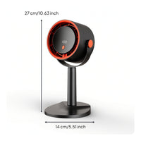 Desktop Fan with Air Purifier Stepless Speed Air Purifier Fan Strong Air Current Compact for Office Workers, Desk, Bedroom