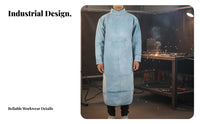 Heat Resistant Leather Metal-Joining Apron Retardant Cowhide Welder Smock Adjustable Straps for Metalworkers, Fabricators, Workshop, Garage
