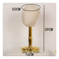 Cloth-coveredCovered Head Mannequin with Stand Smooth Hat Display Stand Compact Hat Display Head Stable for Boutique Displays, Dressing Tables