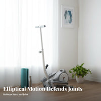 Mini Elliptical Machine Silent Compact Elliptical Machine Low Impact Compact Cross for Beginners, Seniors, Small Areas, Office