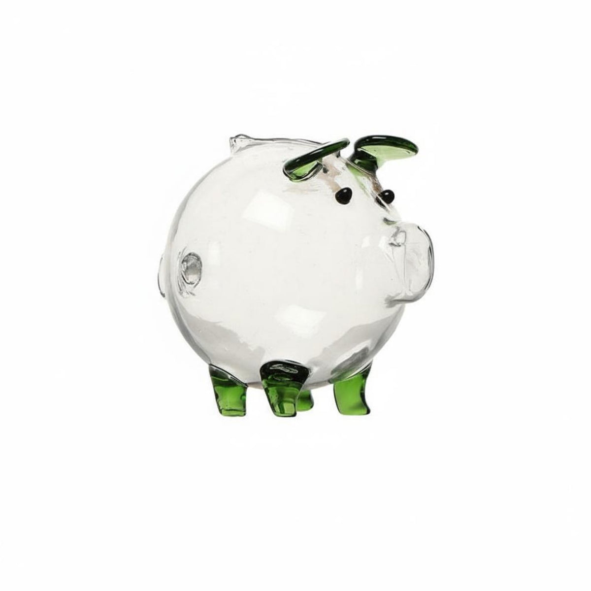 Glass Piggy Bank Decorative Glass Pig Currency Bank Pig Shaped Savings Jar Simple Design Clear Creature Coin Container Sleek