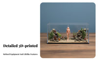 1:64 Scale Diver Model Paintable Miniature Landscape Figure Unpainted Diver Figure DIY Undertaking Hobby Supply High Accuracy