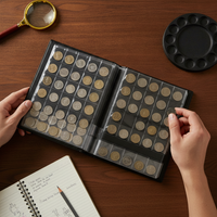 Large Capacity 420-Pocket Coin Collection Album for Commemorative Coins, Stickers, and Badges