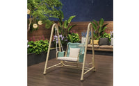 Hanging Swing Chair with Stand Cushioned Swing Chair with Stand Shaded Furniture for Adults, Backyard, Garden, Balcony