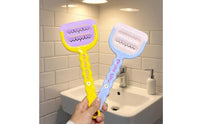 Scraper with Long Handle Flexible Bathroom Scraper Cleaning Tool with Long Handle Ergonomic Scrubbing Brush Easy to Clean