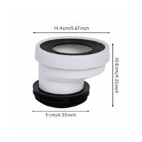 Toilet Drain Offset Connector Smell-Resistant Toilet Pan Offset Secure Fit Plumbing Fitting for Plumbers, DIY Renovators, Washroom Renovation