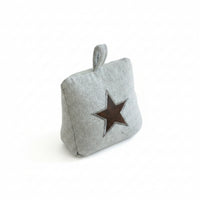 Stitched Carry Loop Herringbone Door Stop Anti-Collision Weighted Textile Door Stopper for Floor