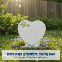 Resin Heart-Shaped Pet Memorial Stone, Animal Tombstone, Outdoor Garden Decor, Custom Engraving, Dog Memorial Decoration