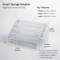 Acrylic Makeup Organizer, Multi Tier Wall Mounted Cosmetic Removable Bathroom Countertop Storage for Beauty Enthusiasts