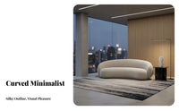 Sweepingd Kidney-Bean Sofa Minimalist & Design Oversized Sweepingd Lounger Statement Piece Living Room Furniture for Lounge Area, Hotel Lobby