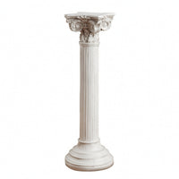 Roman Column Candlestick Antique-Style Roman Column Candle Holder Fluted Pedestal Candle Holder for Photographers, Entry Consoles