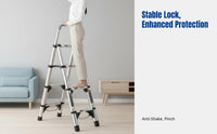Multi-Purpose Aluminum Alloy Ladder, Folding, Telescopic Step Ladder, Anti-Slip, Thickened, Indoor