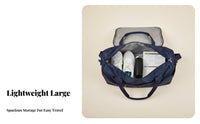 Large Capacity Weekender Bag Airplane Friendly Weekender Duffel Bag Multiple Carrying Options Luggage Tote with Trolley Sleeve for Men, Airport, Beach