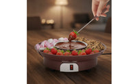 Tabletop Chocolate Fondue Fountain Compact Electric Fondue Pot Keep Warm Chocolate Melting Pot Convenient for Families