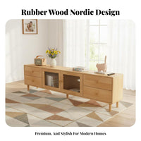 TV Stand and Side Cabinet Set Slim Design Media Console Space-Saving Storage Furniture for Families, Homeowners, Living Room, Small Spaces, Bedroom