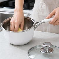 316 Stainless Steel Ceramic White Stockpot with Steamer Insert, Non-stick, Large Capacity