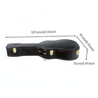 Guitar Case Convex Top Hard cover Guitar Case Zippered Lock Latch Musical Instrument Storage for Travel