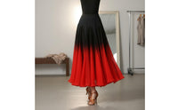 Gradient Color Swing Skirt Lightweight Long Modern Dance Skirt Breathable for Competitions