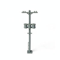 Industrial HO Scale Utility Pole Slender Utility Pole with Transformer for Model Railroaders, Hobbyists