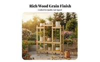 Simple Design Multi-Tier Planter Rack Long-Lasting Finish Plant Stand Sturdy Construction Display Shelf Easy Assembly for Gardeners, Homeowners, Balcony, Living Room, Bedroom, Hallway