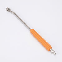 Extended Reach Pressure Washer Extension Wand Stainless Steel Pressure Washer Wand with Curved End Heavy-Duty Angled Extension Lance Non-Slip Grip for Gutter Cleaning, Car Washing