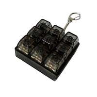 Tactile Keyboard Fidget Keychain Satisfying Keyboard Presser Portable Fidget Keychain Clear for Travel