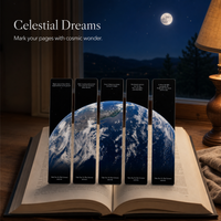 Translucent Frosted Bookmark Set - Universe, Moon, Stars, Clouds, and Landscape Designs