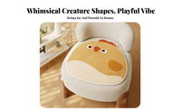 Cartoon Animal Seat Cushion Faux Cashmere Texture Cushiony Animal Chair Pad Extremely Soft Cartoon Character Seat Pad for Office Workers, Students
