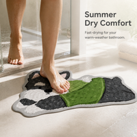 Cartoon Diatomaceous Earth Bath Mat Super Absorbent Quick Dry Non-Slip Floor Mat for Bathroom and Toilet