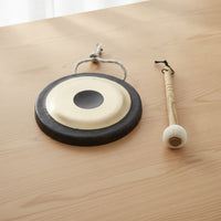Gong with Mallet Resounding Brass Gong Traditional Percussion for Sound Effects, Temple Fairs