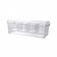 Divided Food Tray with Ice Base Shatterproof Relish Server with Compartments