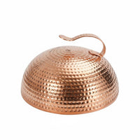 Heat-Resistant Handle Teppanyaki Grill Lid Uncoated Hammered Dome Cover Multipurpose Stainless Steel Food Dome Dust and Fly Protection for Restaurant