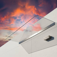 High Clarity Invisible Awning Silent Bracketless Rain Shelter Weatherproof Frameless Door Cover Heavy Duty for Balcony, Patio