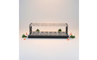 1:64 Parking Lot Display Sturdy Double Layer Car Display Rack Dust-Resistant Miniature Car Garage Shelf for Desk