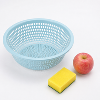 Round Colander Bowl, Synthetic Rice Strainer for Washing Fruits Vegetables, Hollow Design Pasta Strainer, Food-Grade Kitchen Tool