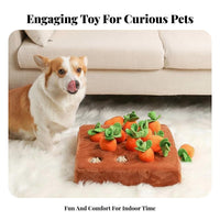 Carrot Farm Dog Toy Squeaky Carrots Dog Carrot Farm Toy Bite-Resistant Pet Supply for Dogs, Young Dogs, Home Alone